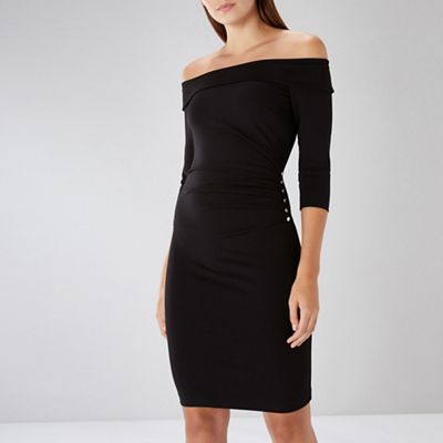 Coast Black Petra Bardot Dress - 6 