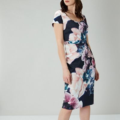 cap sleeve wrap midi dress