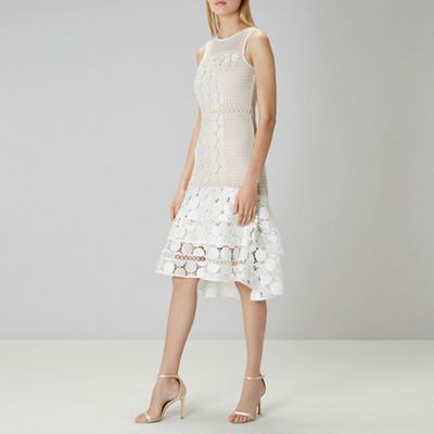 Coast Ivory 'Eve' Geo Lace Shift Dress 