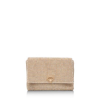 gold carvela bag