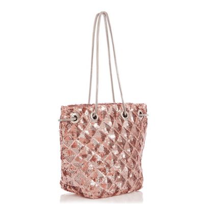 quiz rose gold bag