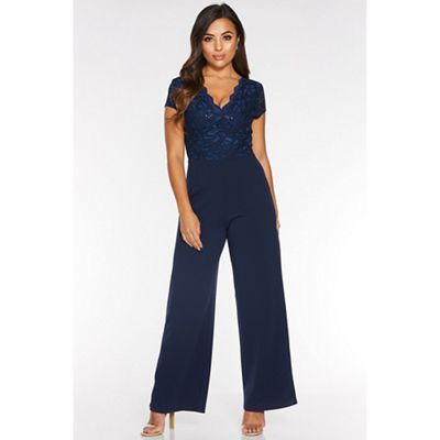 quiz navy blue jumpsuit