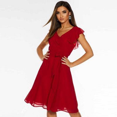 quiz belted midi dress