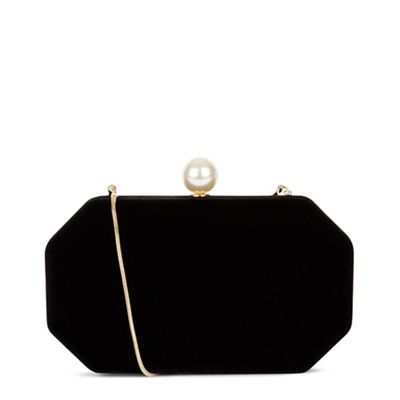 debenhams black clutch bag