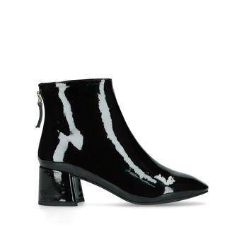 patent block heel ankle boots