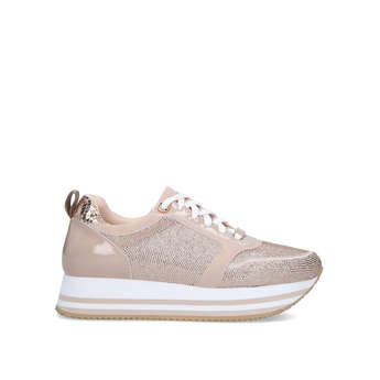 carvela trainers rose gold