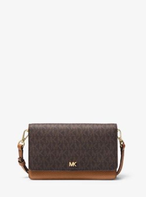 Mk Logo And Leather Convertible Crossbody Bag Brn Acorn Michael Kors 135 00 Victoria Leeds