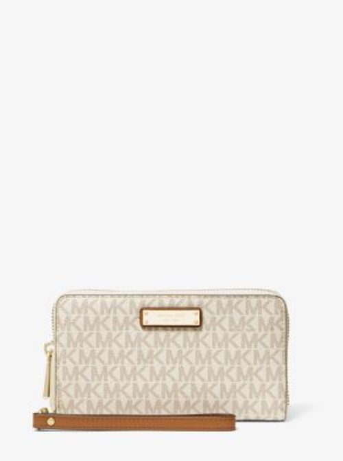 Mk Logo Continental Wristlet Vanilla Michael Kors 150 00 Victoria Leeds