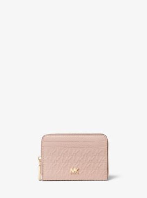 Mk Small Logo Debossed Leather Wallet Soft Pink Michael Kors 45 00 Port