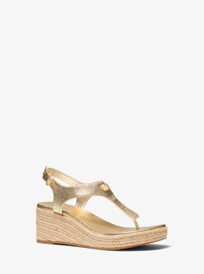 ashlyn embossed logo leather platform sneaker