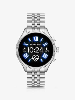 runway heart rate acetate and rainbow pavé smartwatch