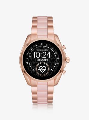 runway heart rate acetate and rainbow pavé smartwatch