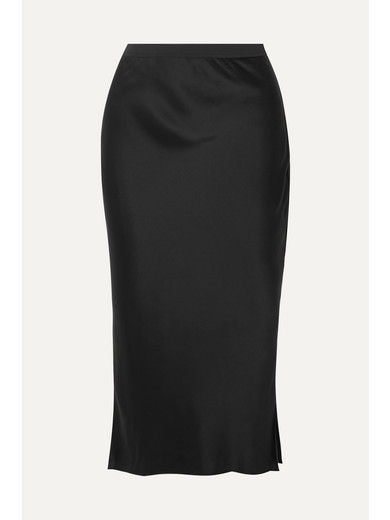 Cami NYC The Jessica Silk charmeuse Midi Skirt Black Compare