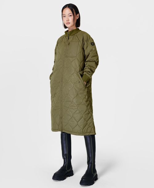 Quilted Longline Coat