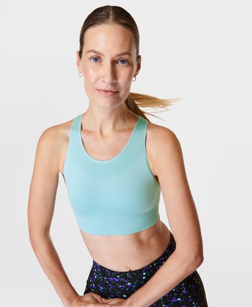 Silhouette Sculpt Seamless Sports Bra - Reef Teal Blue, Women's Sports Bras