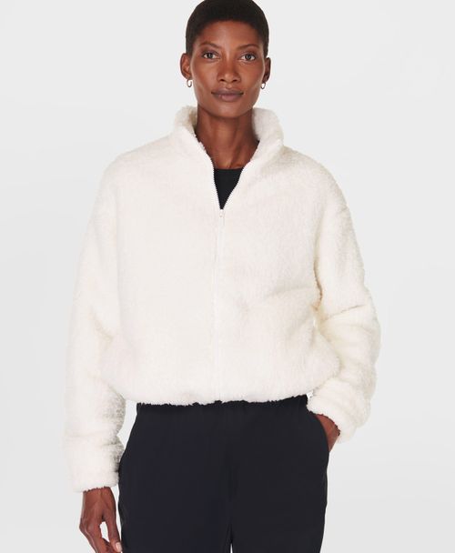 Mallow Fleece Half Zip Pullover - Studio White