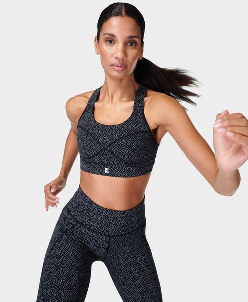 Sweaty Betty Power Medium Impact Sports Bra, Black  Medium impact sports  bra, Sports bra, Sweaty betty