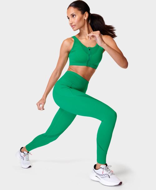 Power Icon Running Bra - Electro Green