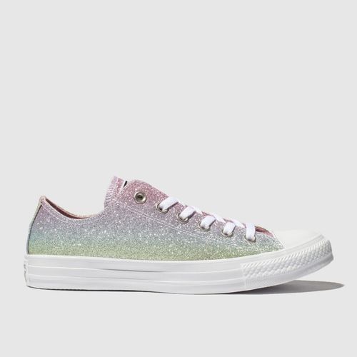 Converse Pink & Blue All Star Rainbow Glitter Ox Trainers | Compare |  Highcross Shopping Centre Leicester