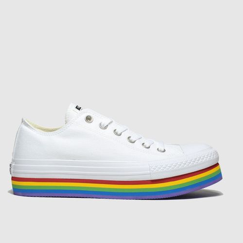 White & All Star Platform Rainbow Trainers | Compare | Highcross Centre Leicester