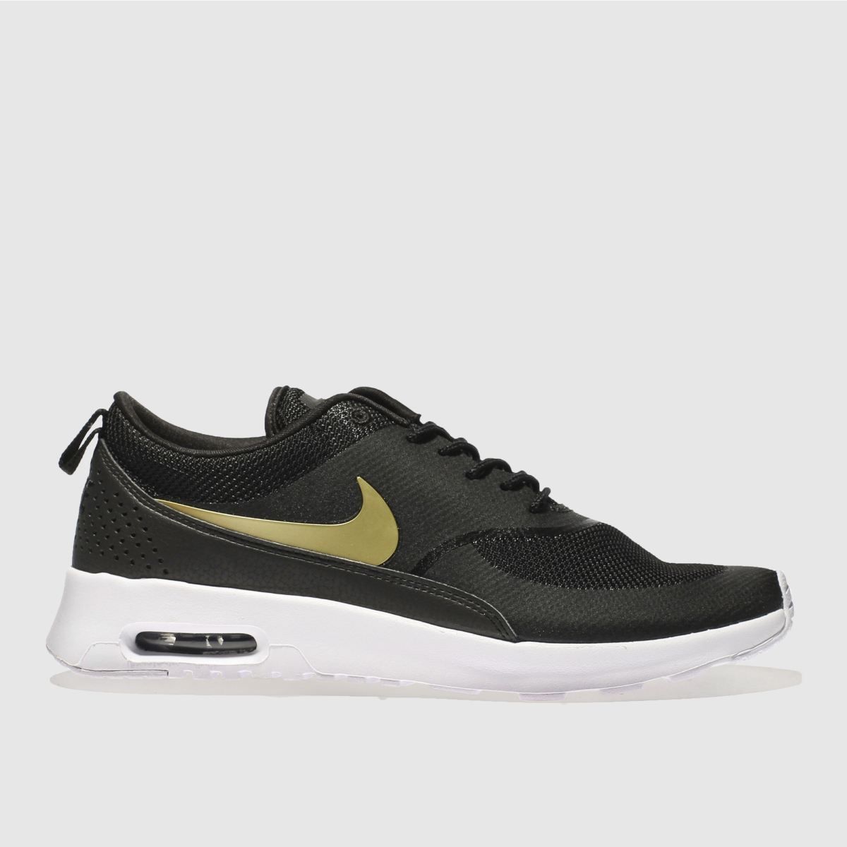 white  and  gold air max thea trainers