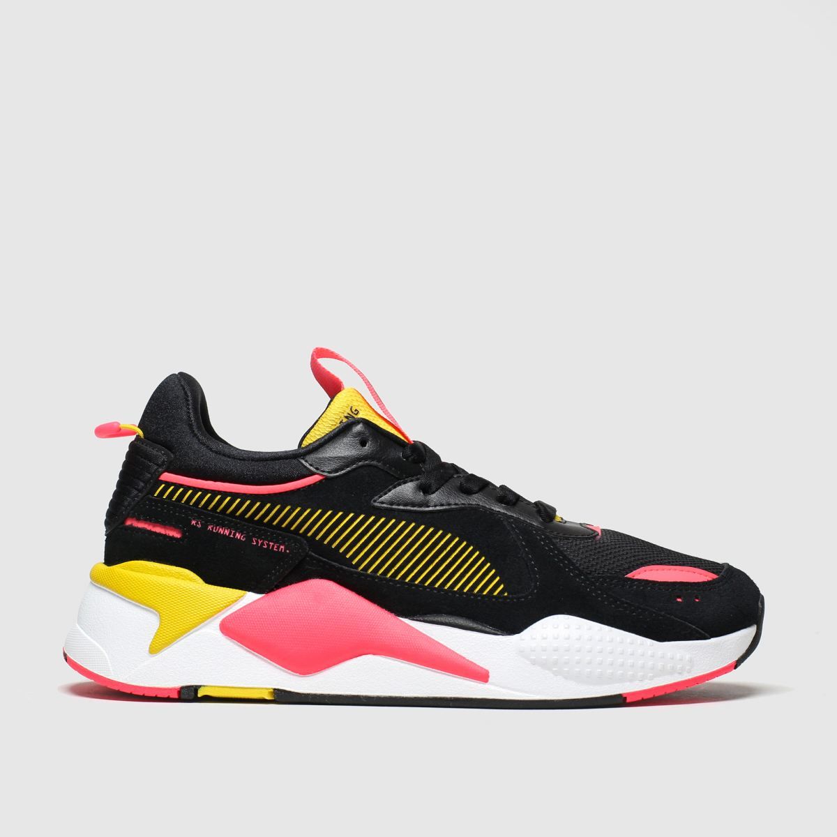 black and pink puma trainers