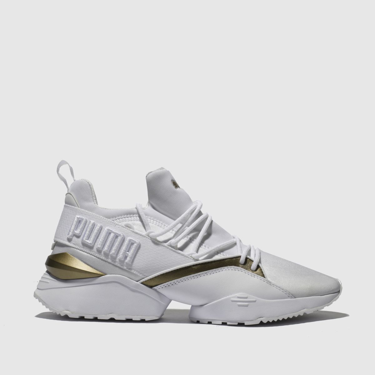 puma white and gold