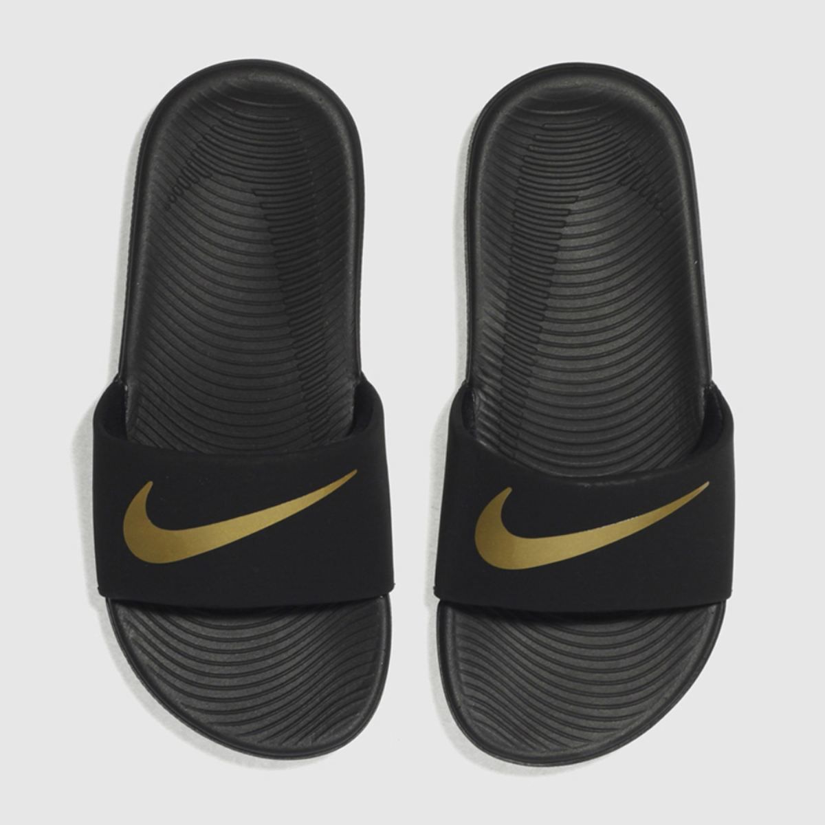 matte black nike slides