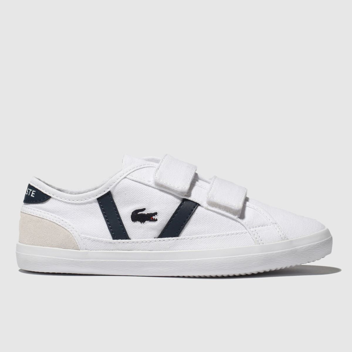 Lacoste White \u0026 Navy Sideline Trainers 