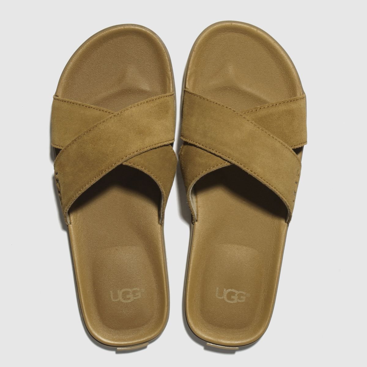 ugg tan brookside slide sandals