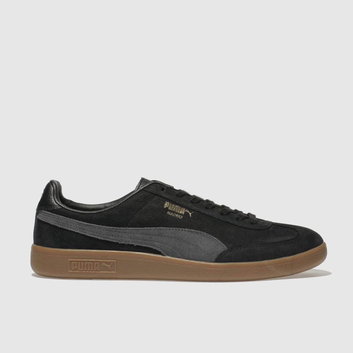 Puma Black & Grey Madrid Nubuck Trainers | Compare | Brent Cross