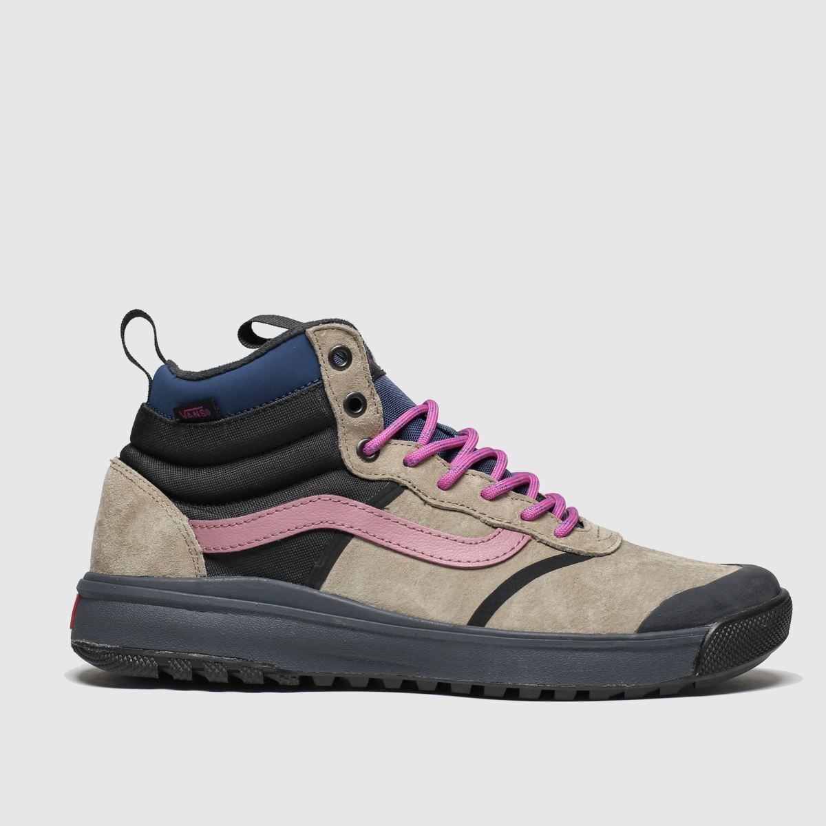 vans stone & black ultrarange hi mte trainers