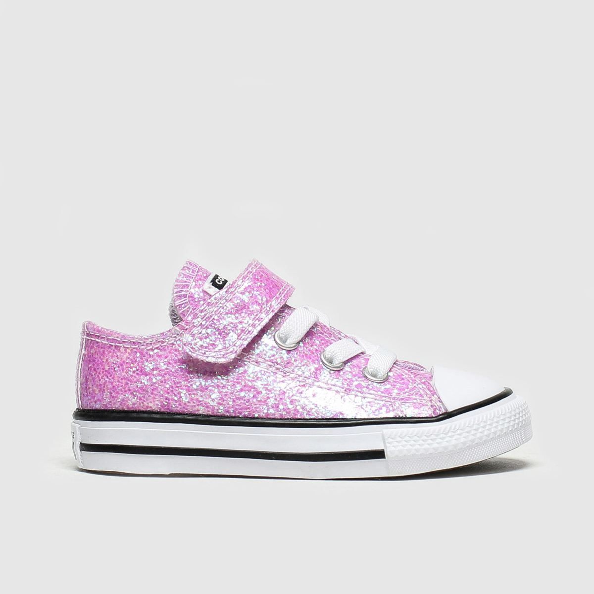 pale pink glitter converse