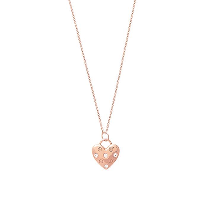 Olivia Burton Yellow Gold Plated Classics Gold Crystal Charm Necklace  OBJCON100 | Goldsmiths