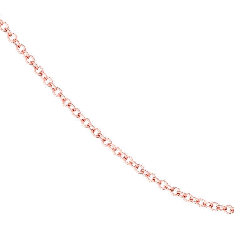 9ct Rose Gold 18 inch Fine Rolo Chain 