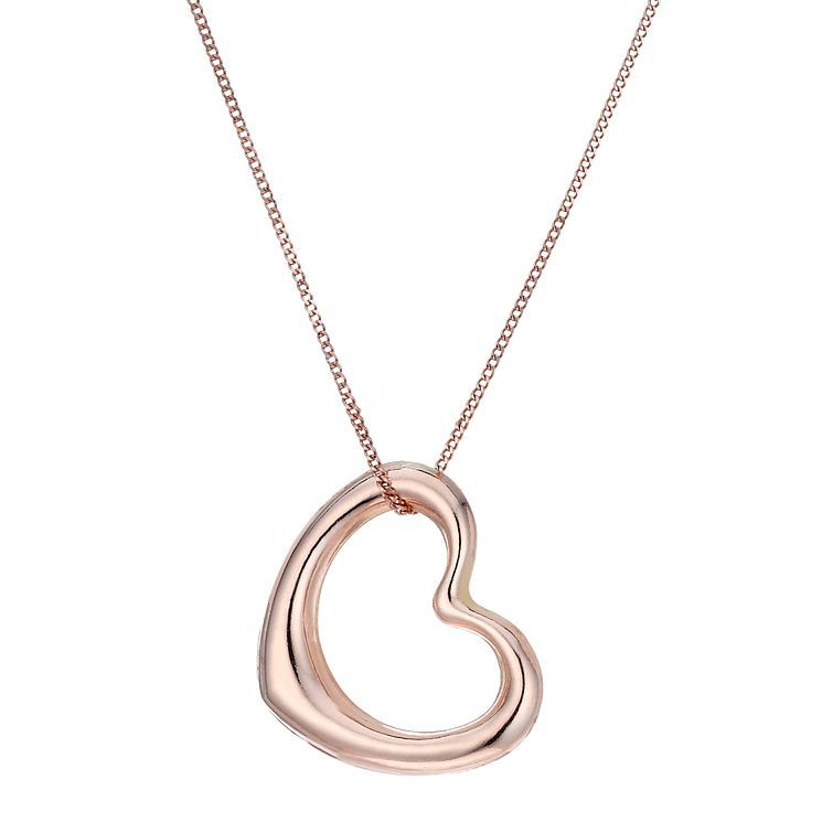9ct Rose Gold Cariad Heart Pendant 