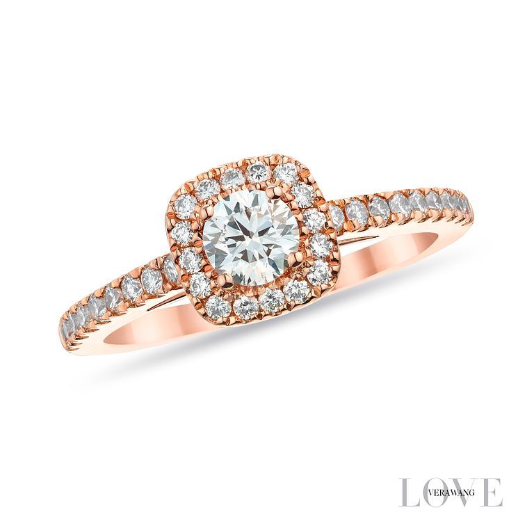 Vera wang love collection rose sales gold engagement ring