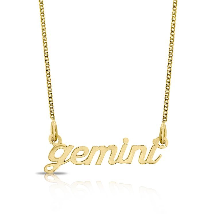 18ct Gold Vermeil Zodiac Gemini 