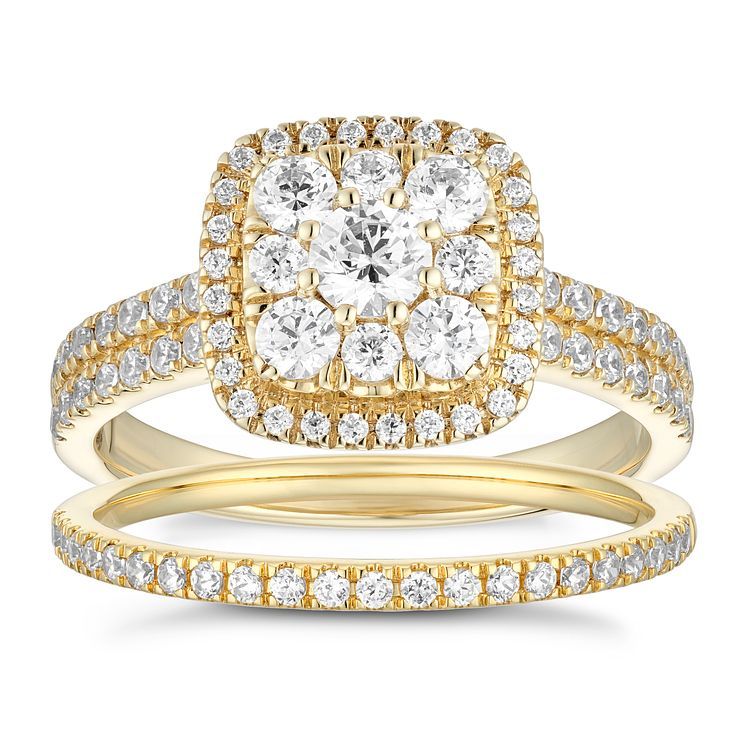 18ct White Gold 1ct Radiant Cut Diamond 