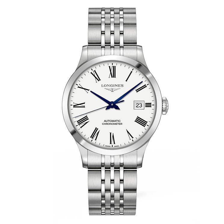 White Dial Brown Strap Watch 