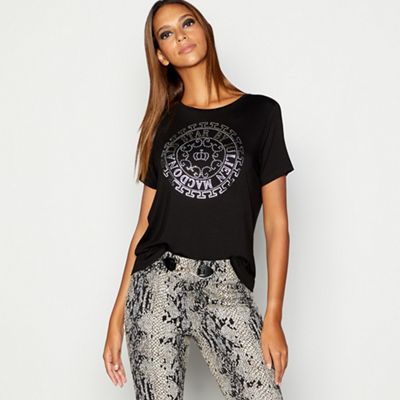 Star by Julien Macdonald Black 'Medallion' T-Shirt - 8 - Women's - Tops |  Compare | Highcross Shopping Centre Leicester