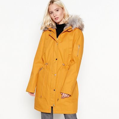 Yellow sales coat debenhams