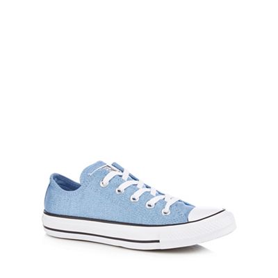 Light blue store glitter converse