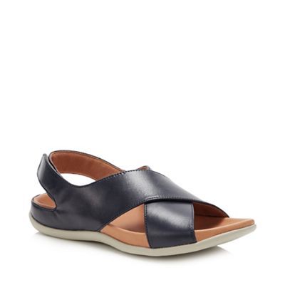 Strive Navy Leather Venice Slingback Sandals 7 Sandals