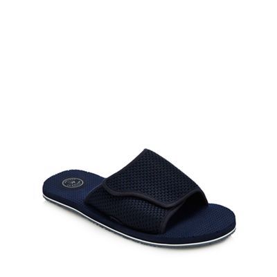 Men s Mantaray Navy Mesh Tenerife Slider Sandals 12 Men s