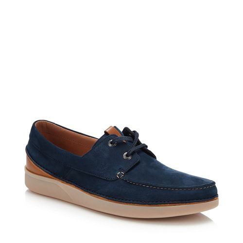 Men's Clarks Navy Suede 'Oakland Lace Up Shoes - 11 - Men's - Shoes | Compare | Highcross Shopping Centre