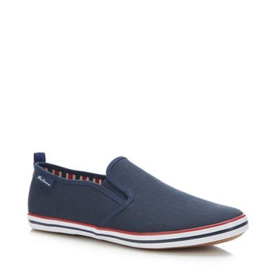 ben sherman leigh slip on canvas trainers