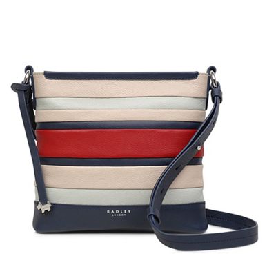 Radley Multi Coloured Leather Striped Eaton Hall Medium Zip Top