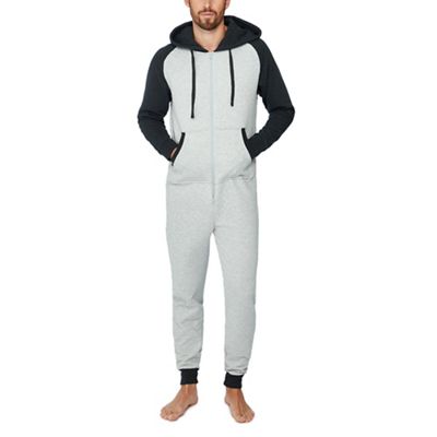 Lounge Sleep Grey Quilted Onesie XXL Men s Onesies