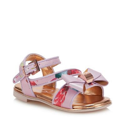 Kids Baker by Ted Baker Girls Lilac Floral Sandals 6 younger